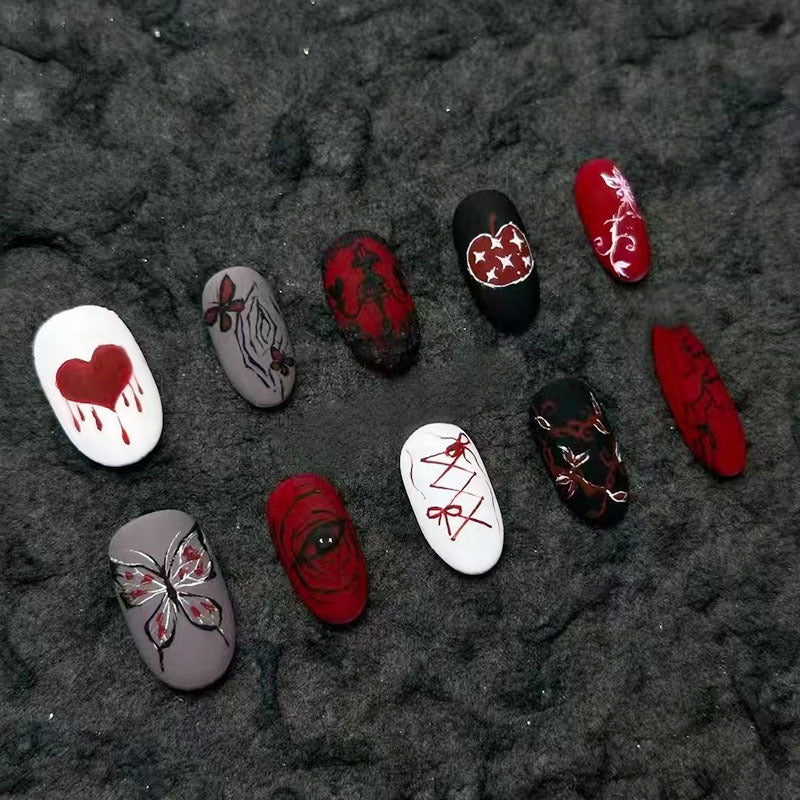 Verspielt Hase-Themen Press-On Nagelkunst Set Karnz