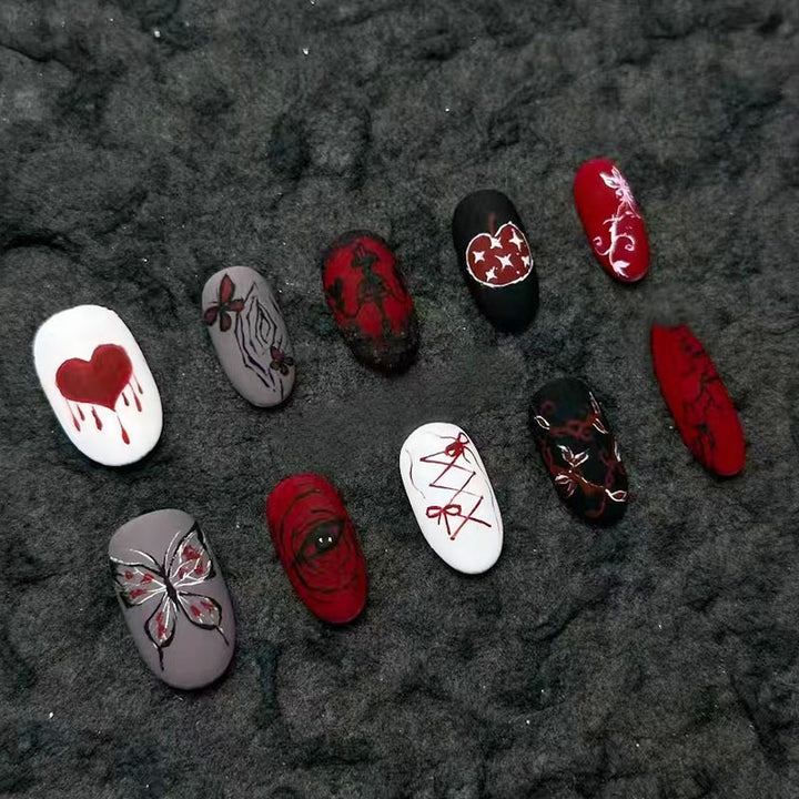 Verspielt Hase-Themen Press-On Nagelkunst Set Karnz