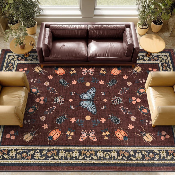 Dekorativer Floral-Design-Teppich Karnz