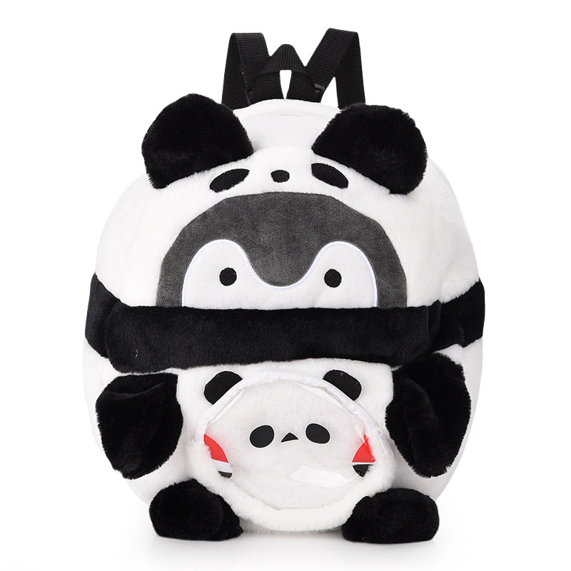 Plüsch Rucksack mit Verspieltem Panda-Design Karnz
