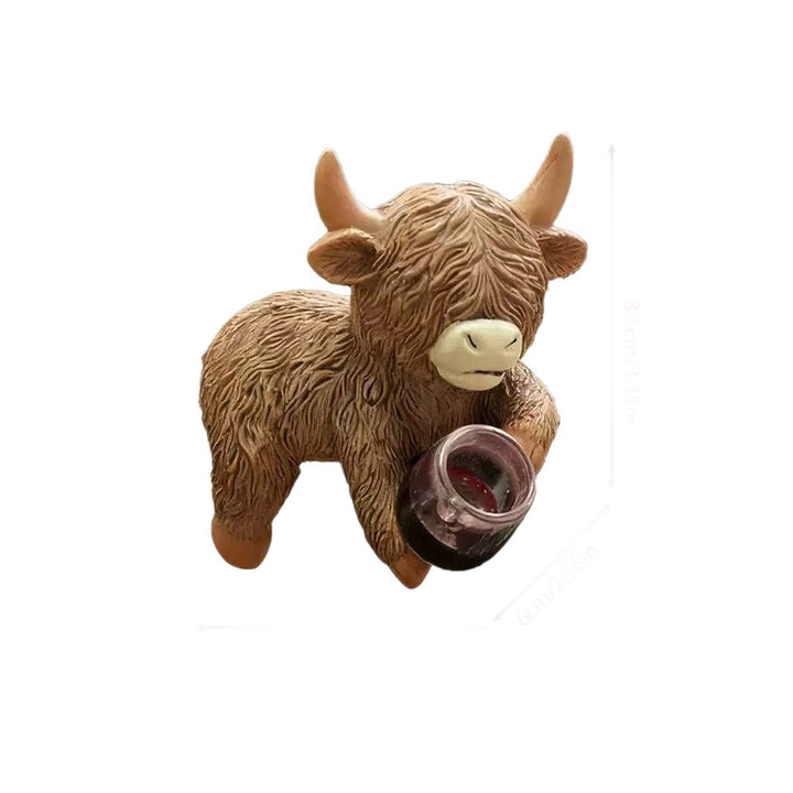 Dekorative Highland-Rind Figur Karnz