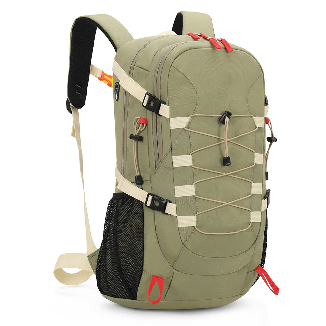 Unisex Outdoor Rucksack mit mehreren Fächern und Netzzusätzen Karnz