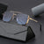 Damen modische quadratische Sonnenbrille mit luxuriösen Metallakzenten Karnz