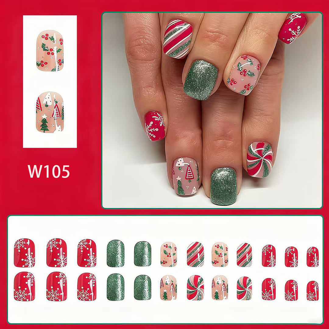 Festliche Nagelkunst mit winterlichen Motiven Karnz