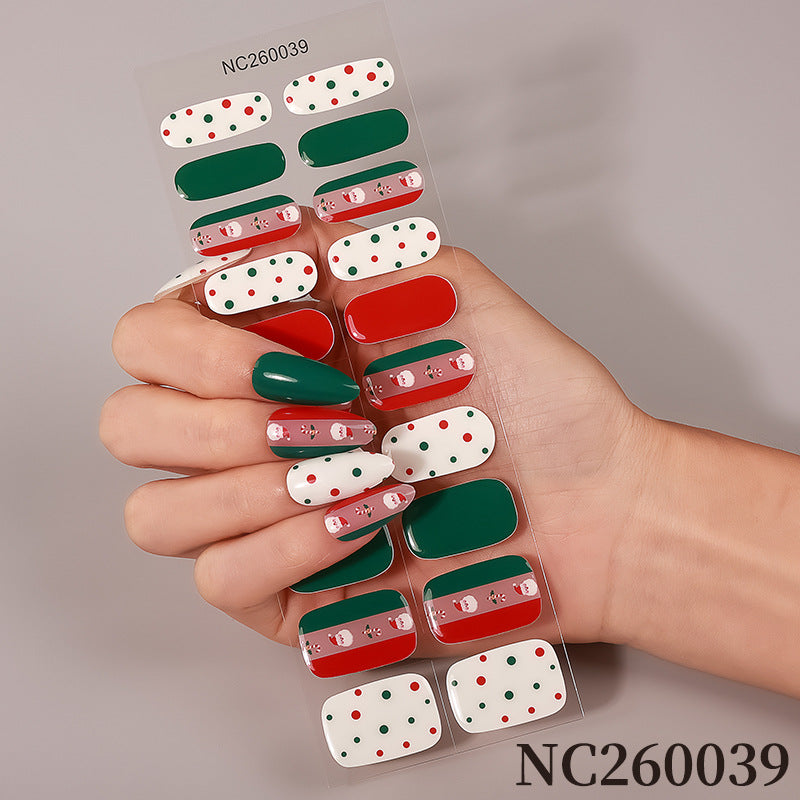 Festliche Feiertags-Nagelkunst-Wraps