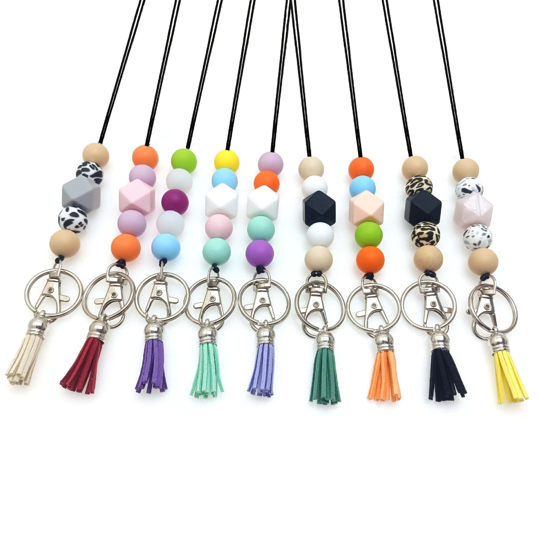 Farbenfrohe Perlen Schlüsselanhänger Halter Karnz