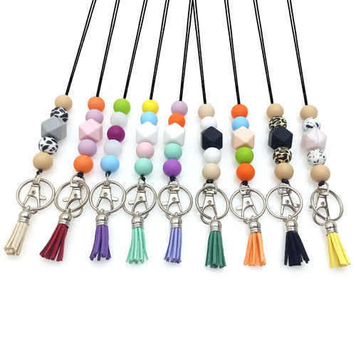 Farbenfrohe Perlen Schlüsselanhänger Halter Karnz