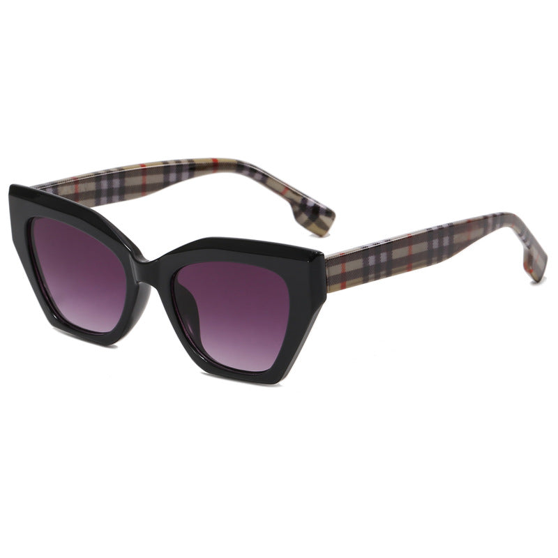 Damen asymmetrische Oversized-Sonnenbrille mit trendigem Rahmen Karnz