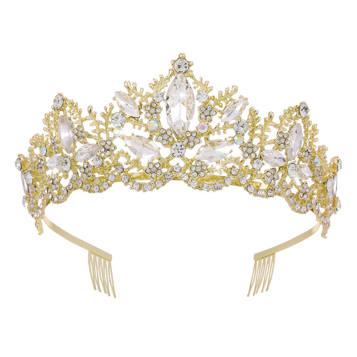 Damen Glamouröse Tiara mit funkelnden Kristallverzierungen Karnz