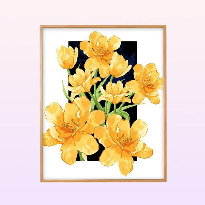 Floral Peony Illustration Wandkunst Karnz