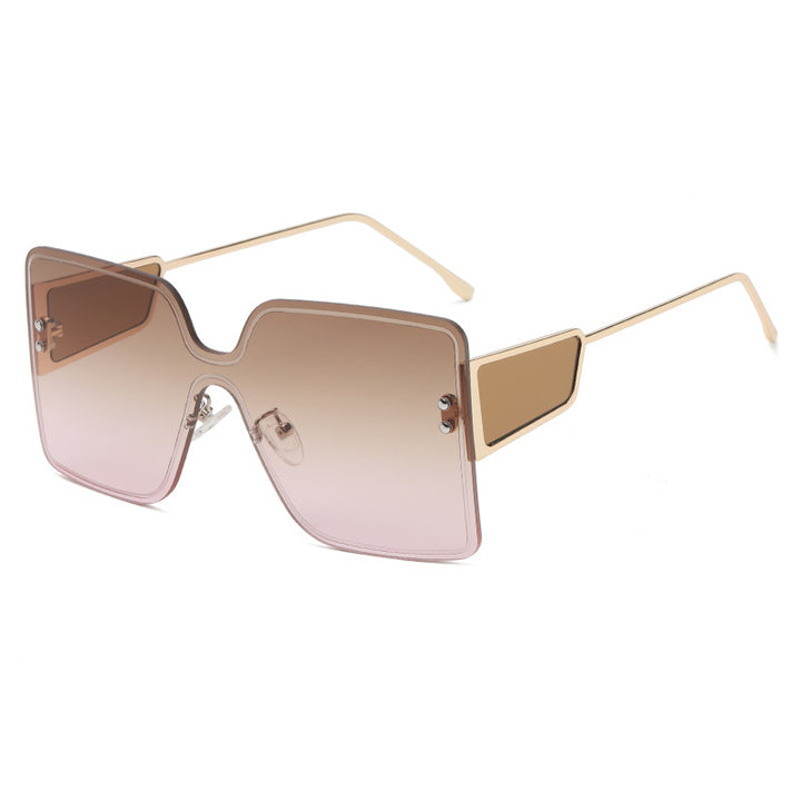 Damen oversized Geometric Sonnenbrille Karnz