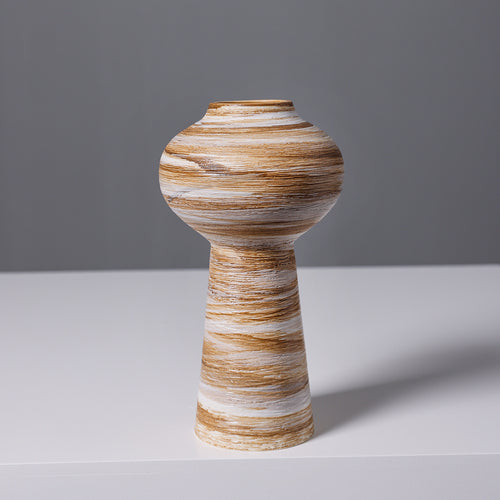 Künstlerische Spiraldesign Keramikvase Karnz