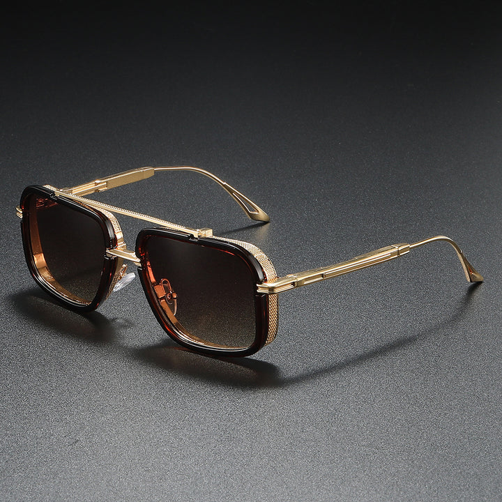 Damen Sonnenbrille mit luxuriösem Metallrahmen und stylischen Details Karnz