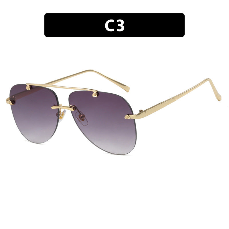 Damen elegante Piloten-Sonnenbrille mit UV-Schutz und reflektierenden Gläsern Karnz