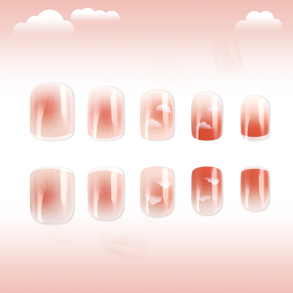 Ombre Cloud Design Press-On Nail Set Karnz