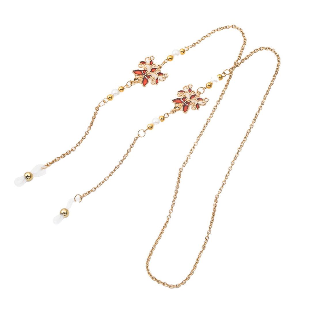 Elegante florale Brillen Kette Karnz