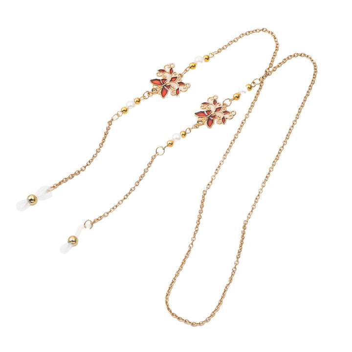 Elegante florale Brillen Kette Karnz