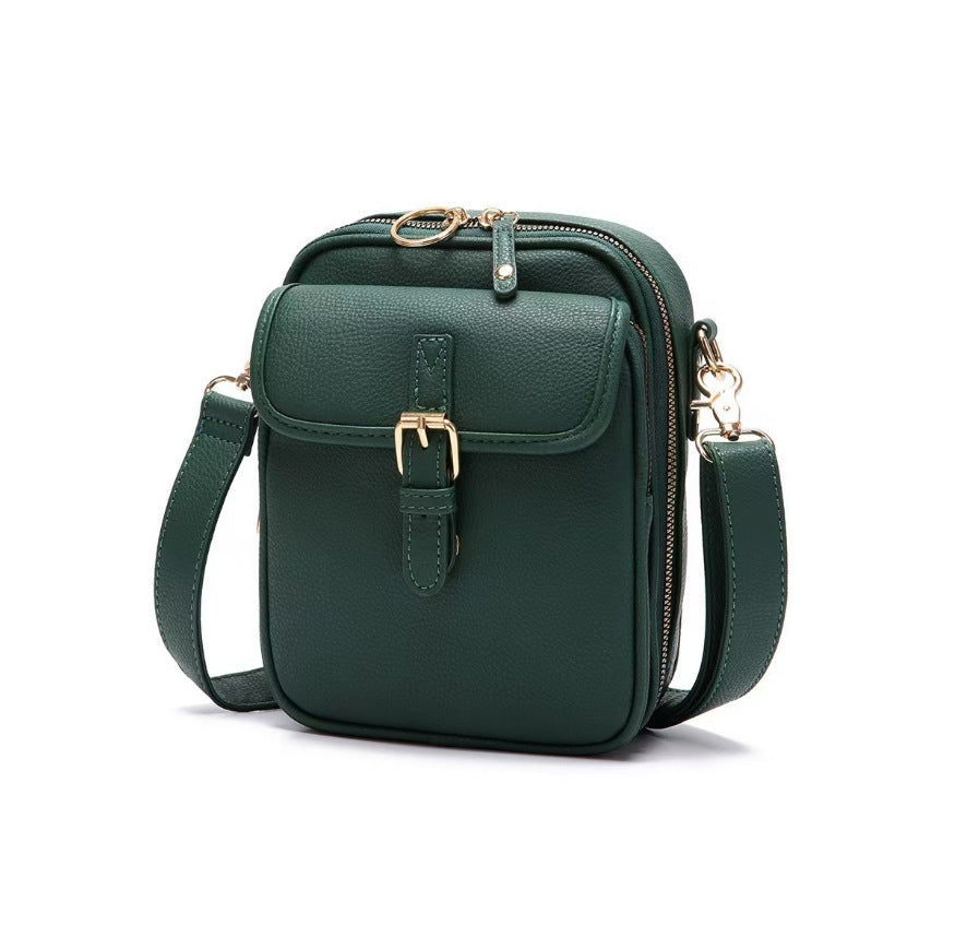 Damen Crossbody-Handtasche aus hochwertigem Kunstleder mit verstellbarem Tragegurt Karnz