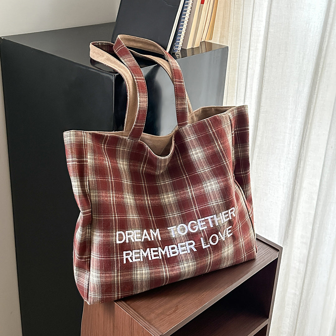 Plaid gemusterte Tragetasche Karnz