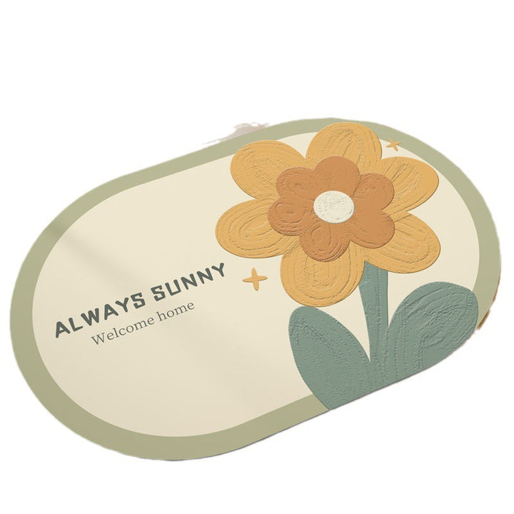 Charmante Blumen Willkommensmatte Karnz