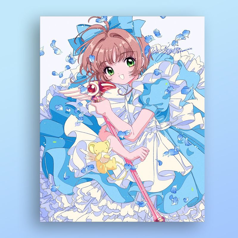 Anime-inspirierte Illustrationskunstdruck Karnz