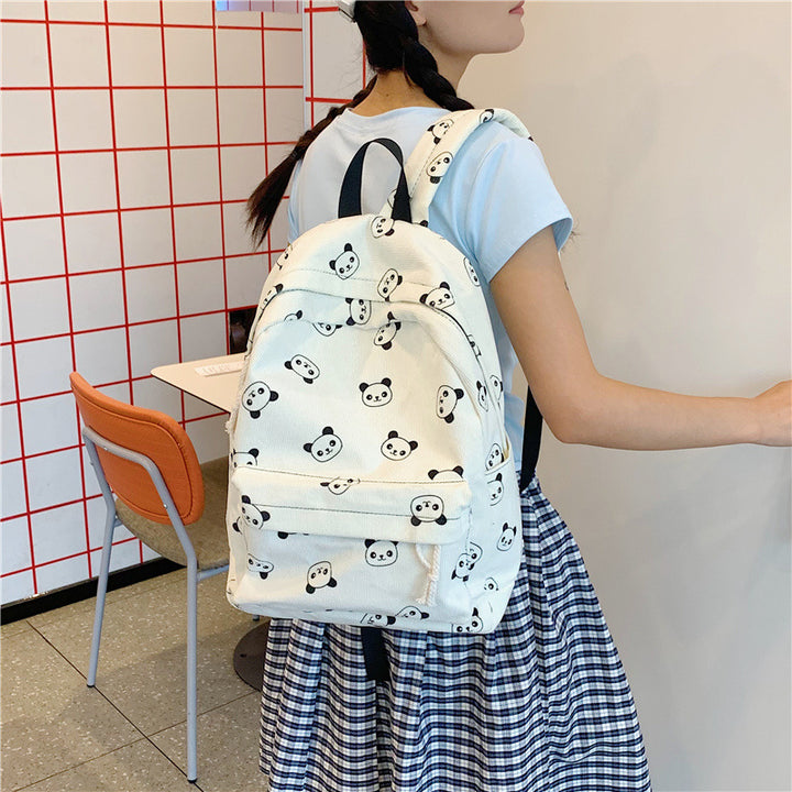 Lässiger Rucksack mit Pandamotiv Karnz