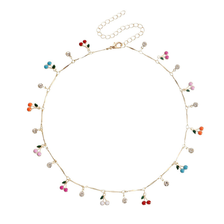 Floral Charm Anhänger Halskette Karnz