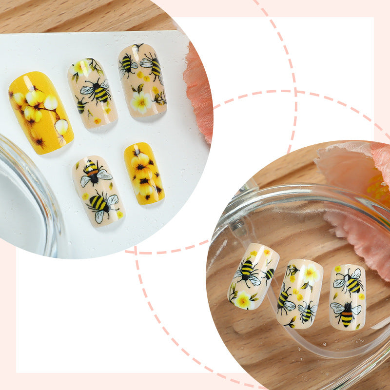 Bienen-Themen Press-On Nagelkunst Set Karnz