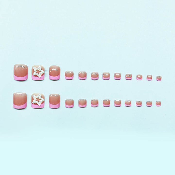 Fußnagelkunstset mit stilvollen 3D-Verzierungen Karnz