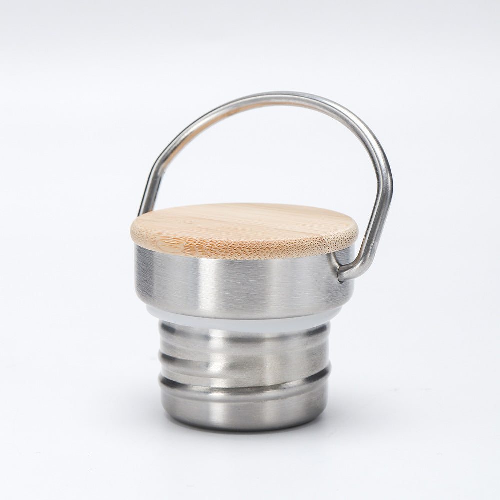 Damen isolierte Edelstahl-Trinkflasche mit Holzdeckel Karnz