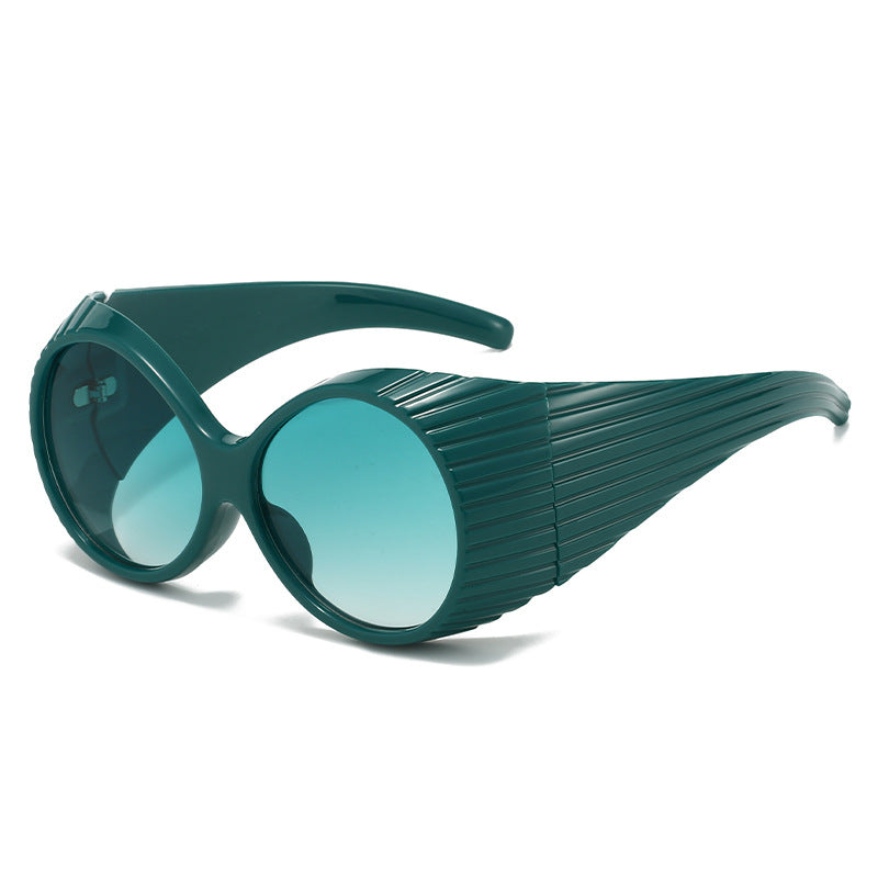 Damen Extravagante Sonnenbrille mit einzigartigem Wellendesign Karnz