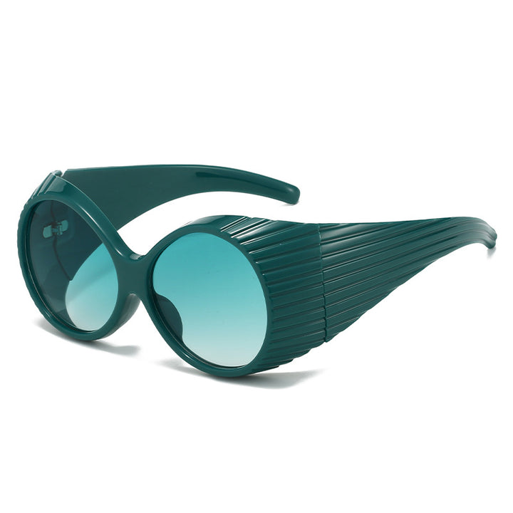 Damen Extravagante Sonnenbrille mit einzigartigem Wellendesign Karnz