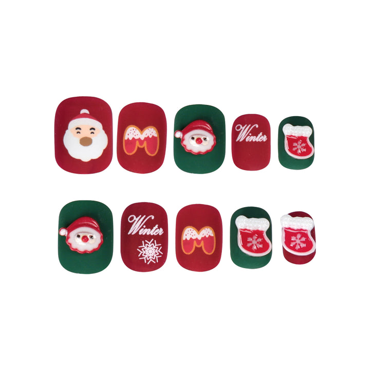 Weihnachtsnagelkunst mit festlichem Design Karnz