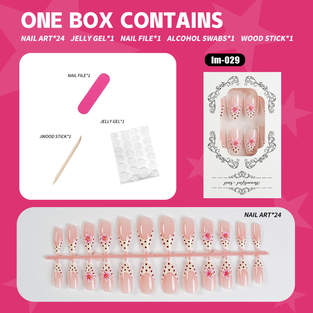 Premium Press-On Nail Art Set mit Zubehör