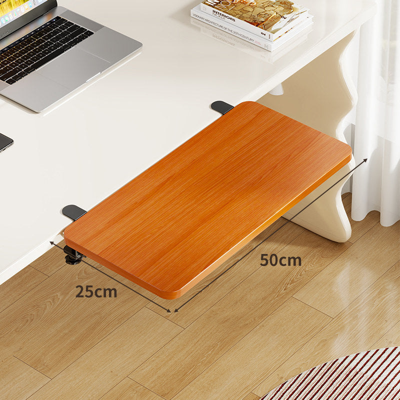 Unter-Desk Bambus Ausziehbare Arbeitsfläche Clamp-Montierte Tastatur- & Mausplattform