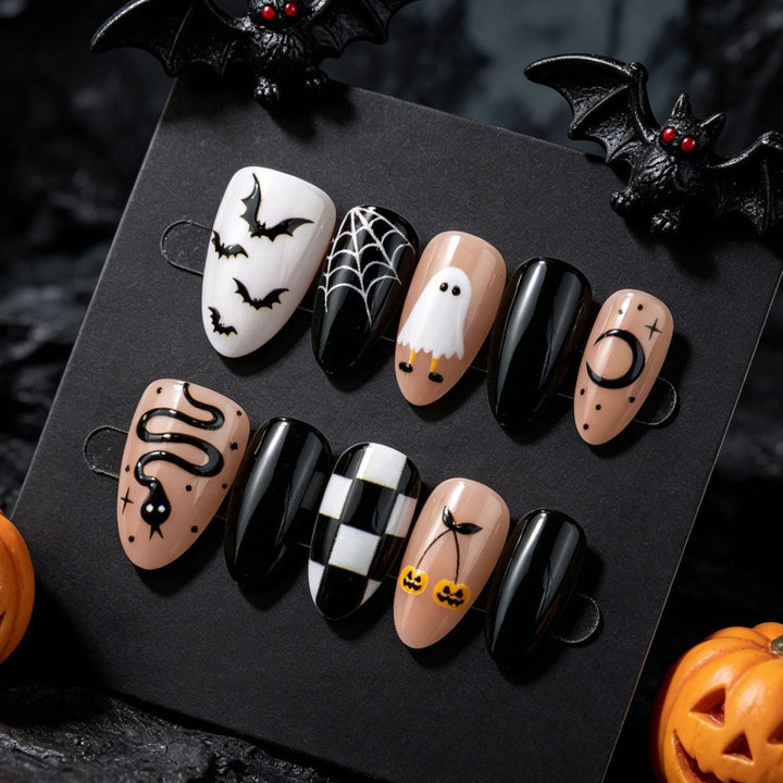 Halloween-Themen Kreative Press-On Nagelkunst