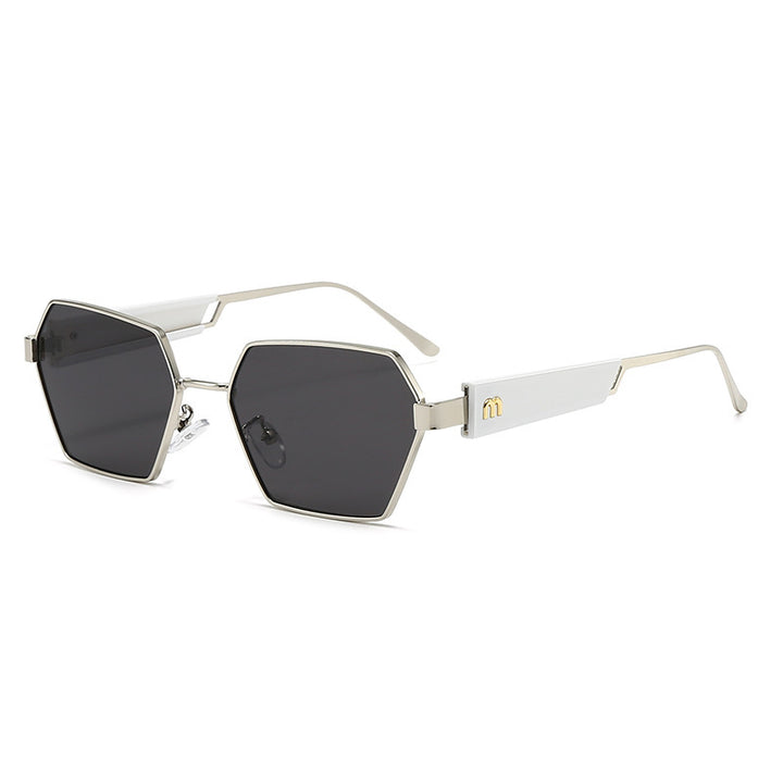 Damen Hexagon Sonnenbrille mit luxuriösen Metallakzenten Karnz