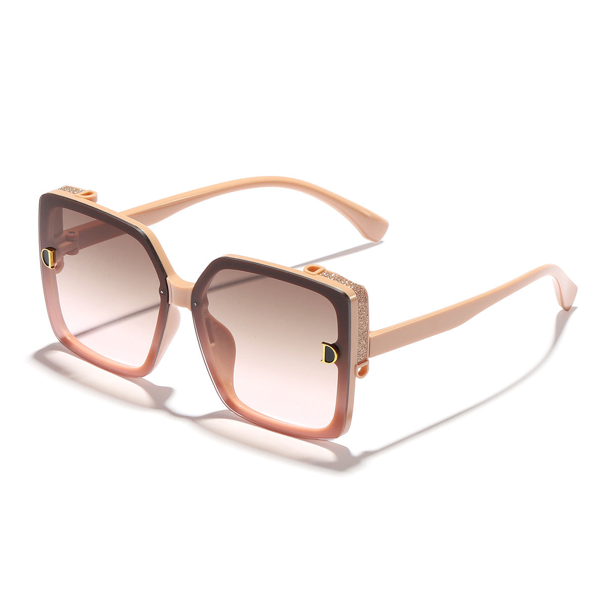 Damen Designer-Sonnenbrille mit luxuriösem Rahmen und glitzernden Details Karnz
