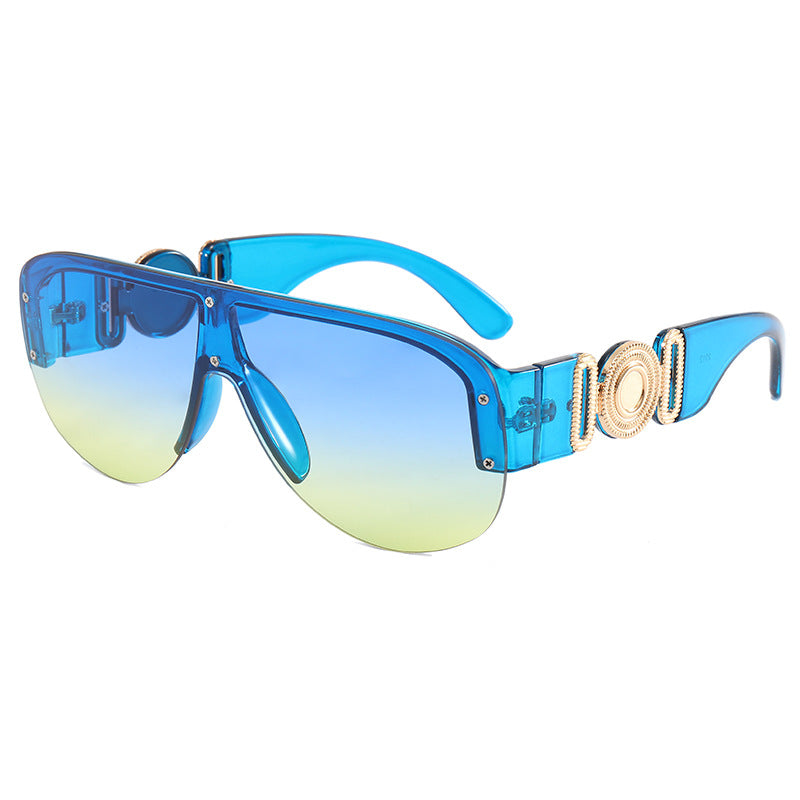 Damen große Sonnenbrille mit luxuriösem Randdesign Karnz