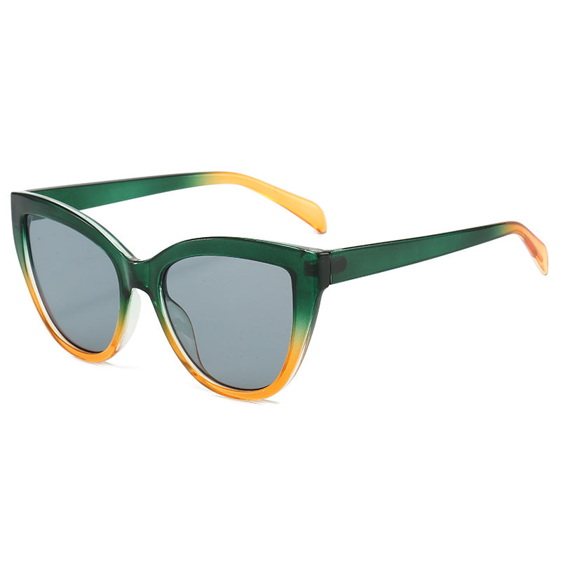 Damen Cat-Eye Sonnenbrille mit transparentem Rahmen und UV-Schutz Karnz