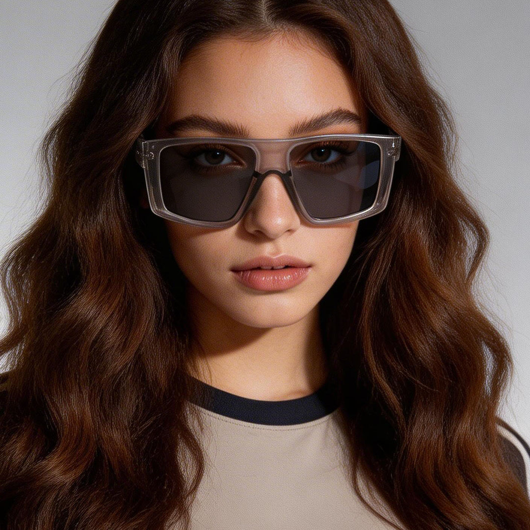 Damen oversized geometrische Sonnenbrille Karnz