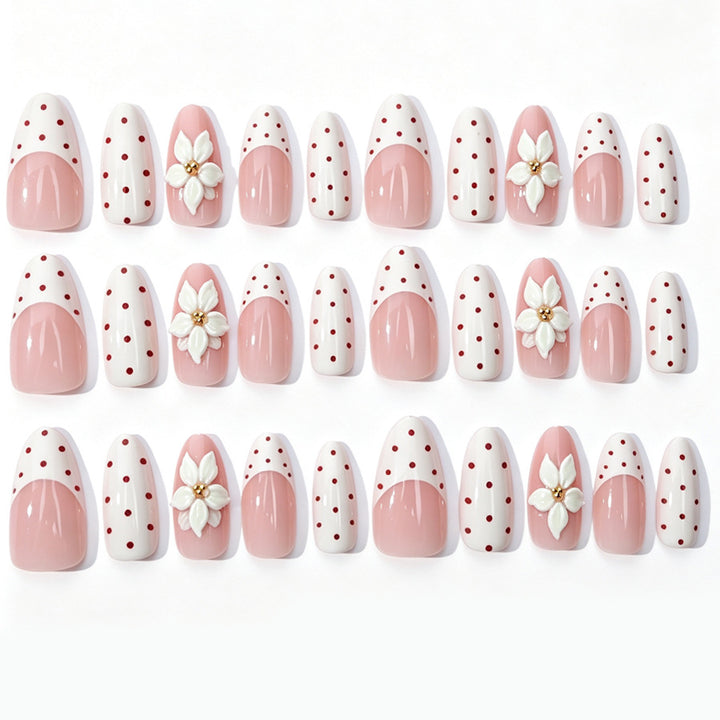 Premium dekorierter Press-On-Nagelset Karnz