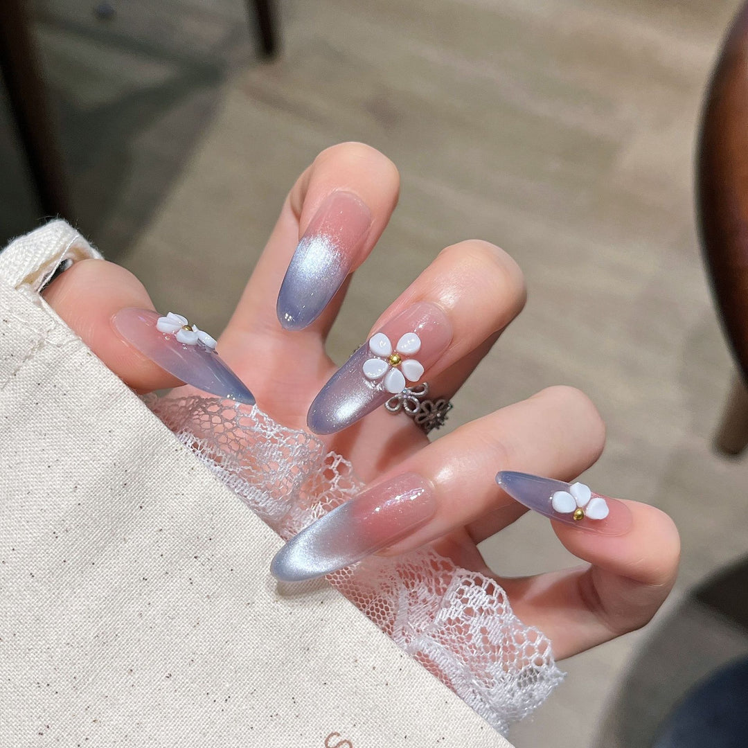 Elegante Floral 3D Druck-Nagelverlängerungen Karnz
