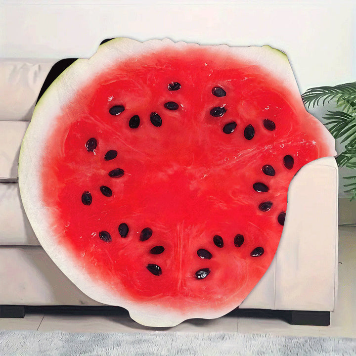 Fun Wassermelonenstück Plüschwurfdecke