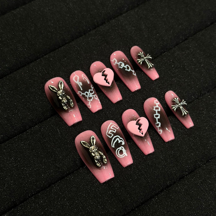 Thematisches Dekoratives Press-On Nagelkunstset