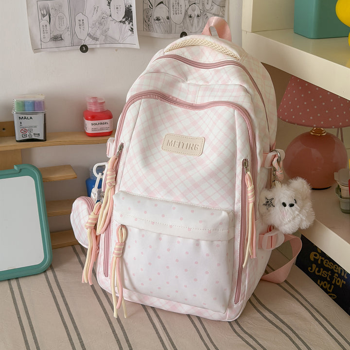 Stylische Karomuster-Rucksack Karnz