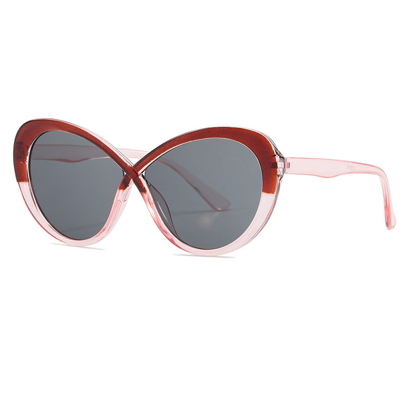 Damen Cat-Eye Sonnenbrille mit verspiegelten Gläsern Karnz