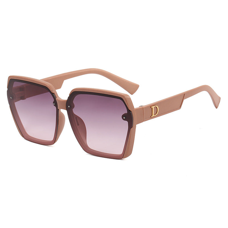 Damen geometrische Sonnenbrille mit robustem Rahmen Karnz