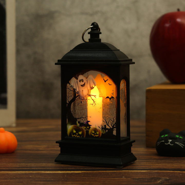 Nostalgische Laterne mit Halloween-Motiv Karnz