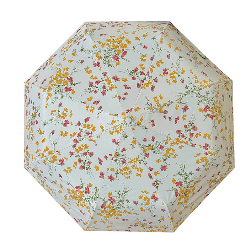 Damen Faltbarer Sonnenschutzschirm mit Blumendesign Karnz
